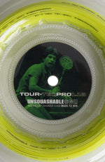 UNSQUASHABLE TOUR-TEC PRO 1.18 Squash snaar - geel - 100M Rol - UNSQUASHABLE.NL EXCLUSIVE
